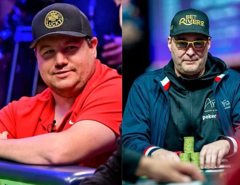 Shaun Deeb y Phil Hellmuth en una mesa de póker